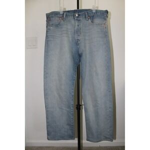 Levi's 501 Original Fit Jeans Women's Light Wash Blue Straight Rhinestone Accent